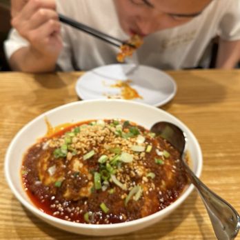 Spicy Style of Sichuan signature dishes Dry-Fried Chicken Wings with Chili, Griddle Cooked Pork Intestines, Fish Fillet with Sour Cabbage, Mapo Tofu